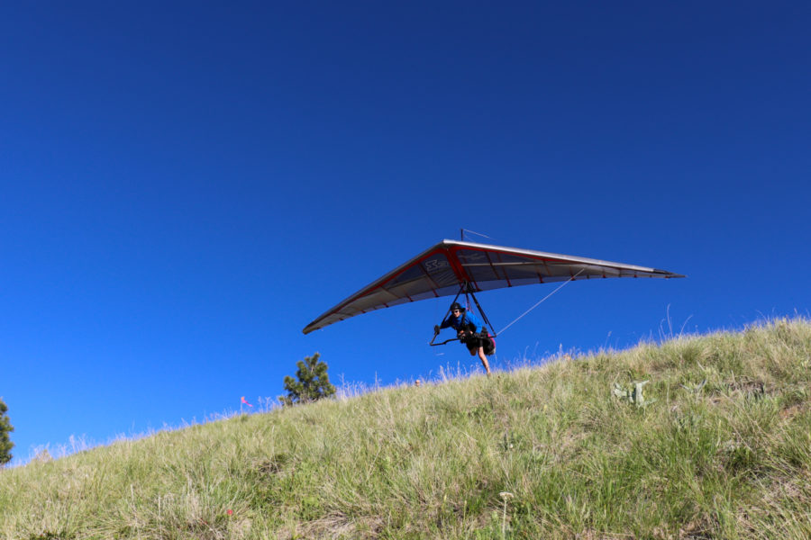 hang glider pilot at launch