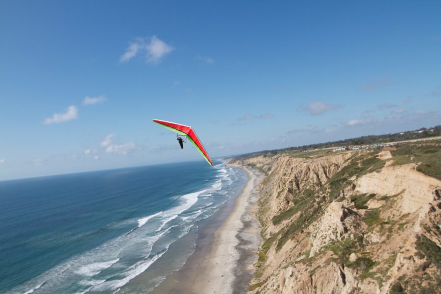 hang gliding on the coast